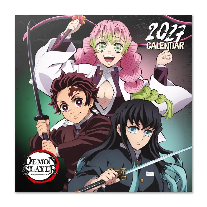 Calendario de pared 2027 Demon Slayer Aldea de los Herreros — Grupo Erik