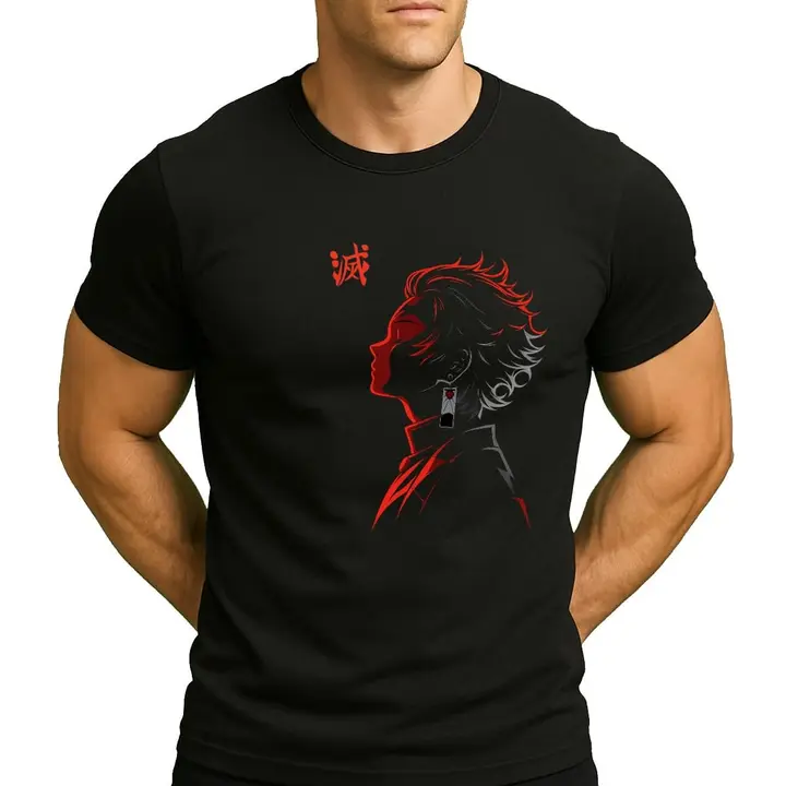 Camiseta Demon Slayer de estética japonesa para hombre (diseño 015) — Unibly