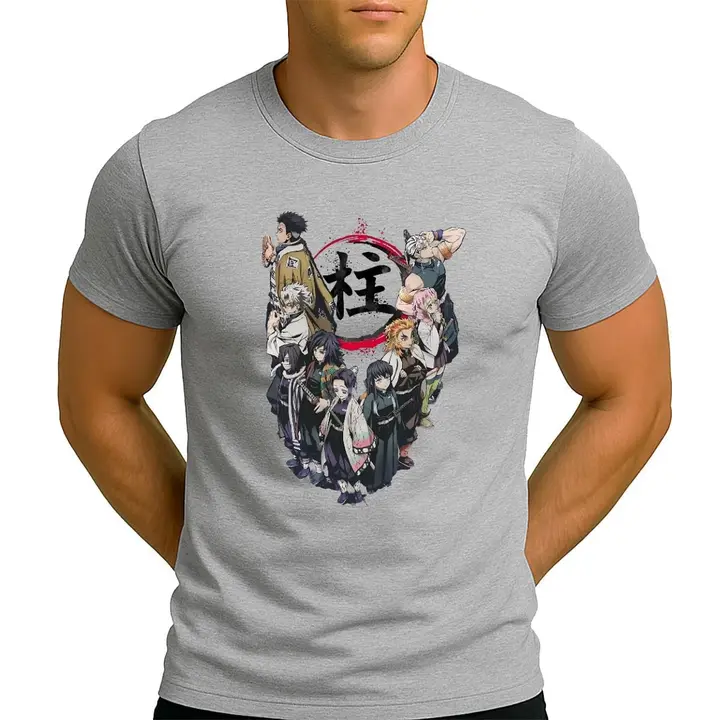 Camiseta Demon Slayer de estética japonesa para hombre (diseño 001) — Unibly