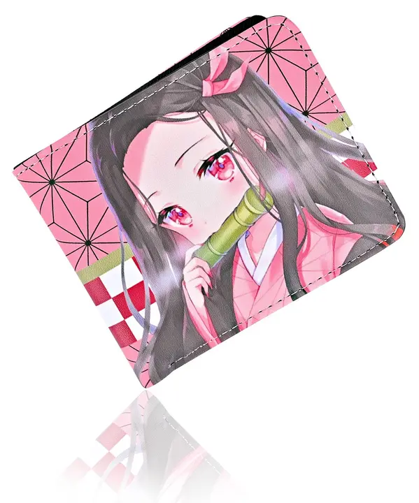 Cartera de Nezuko Kamado (piel sintética, doble pliegue) — Roffatide