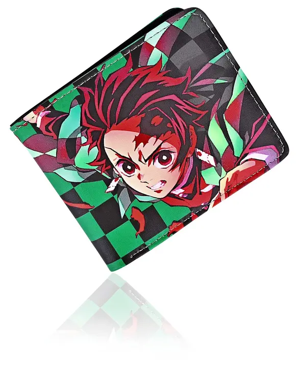 Cartera de Tanjiro Kamado (piel sintética, doble pliegue) — Roffatide