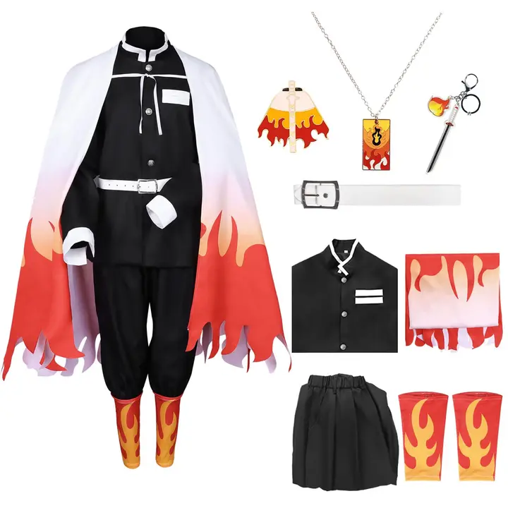 Cosplay de Kyojuro Rengoku con capa (adulto e infantil) — Amycute