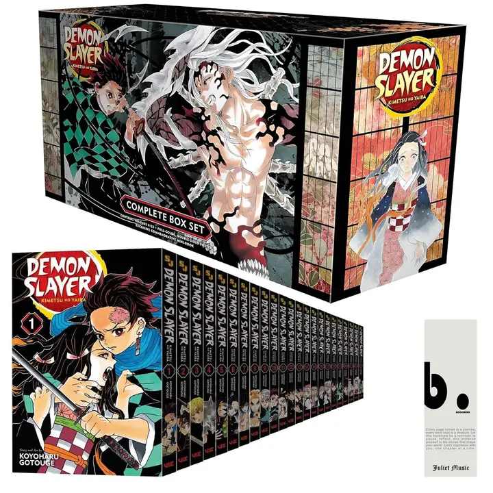 Demon Slayer: caja con los 23 tomos del manga en inglés, con póster y librito (VIZ)