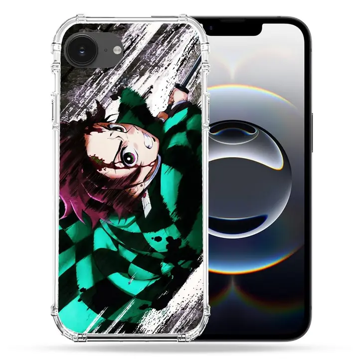Funda transparente reforzada de Tanjiro para iPhone 16e — Cokitec