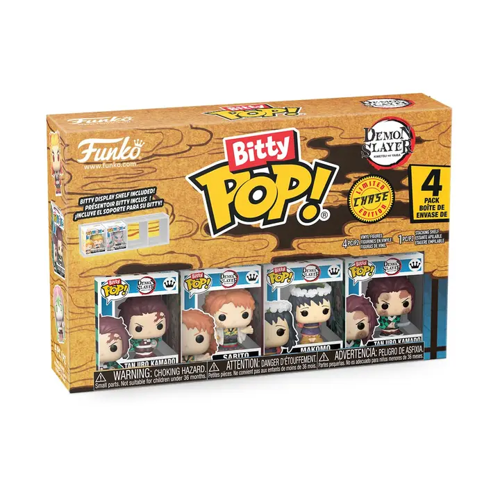 Funko Bitty Pop! pack de 4: Tanjiro, Sabito, Makomo y más