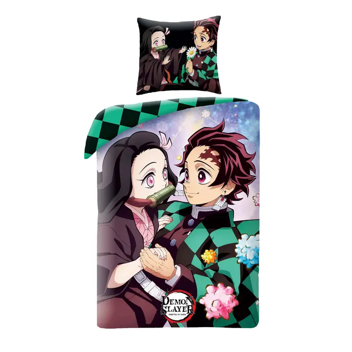 Juego de cama de Tanjiro y Nezuko (funda nórdica 135 x 200 cm) — Elbenwald