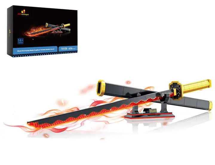Katana de bloques de Genya Shinazugawa (606 piezas, luminosa) — JMBricklayer