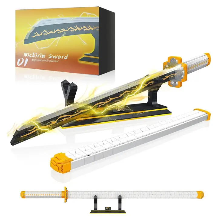 Katana de bloques de Zenitsu Agatsuma (956 piezas, 99 cm) — Hengrongshen