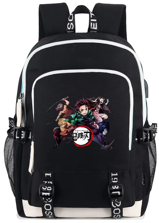 Mochila para portátil 15,6" de Tanjiro, Nezuko, Zenitsu e Inosuke con USB — Roffatide