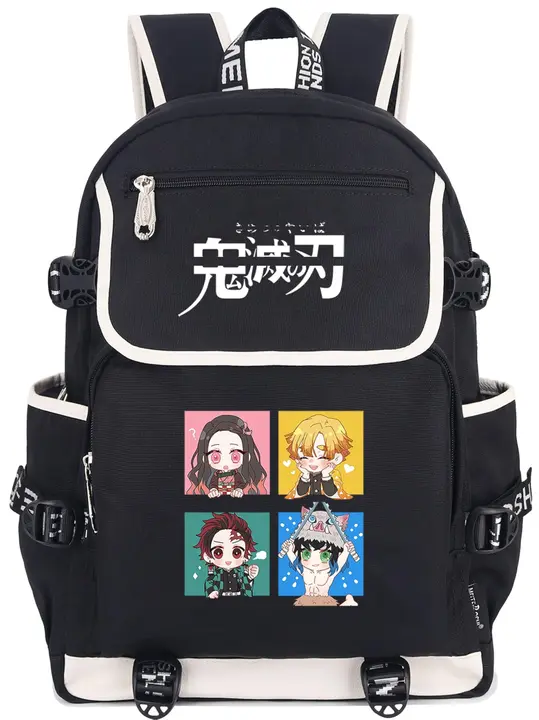 Mochila para portátil de Tanjiro y Nezuko con puerto USB — Roffatide