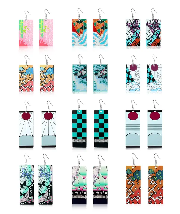 Pack de 12 pares de pendientes de Demon Slayer — KAERUN