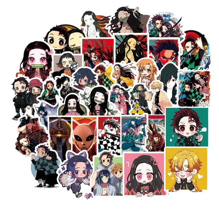 Pack de 50 pegatinas de vinilo de Demon Slayer — Barisc