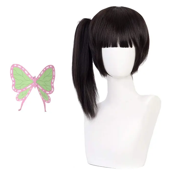 Peluca de Kanao Tsuyuri con gorro, pinza y coleta postiza — HIROAKIYA