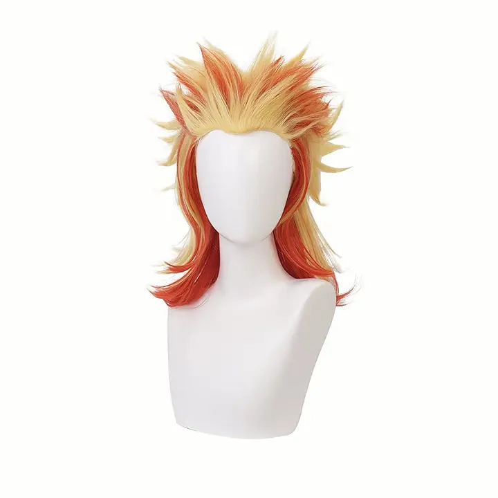 Peluca de Kyojuro Rengoku con gorro — ZGNGLIZ