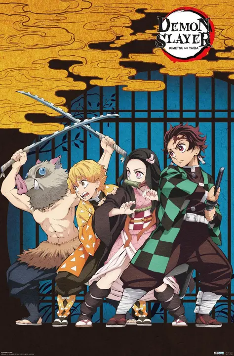 Póster grupal de Demon Slayer (56,8 x 86,4 cm) — Trends International