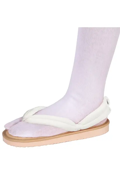 Zuecos japoneses (geta) blancos para cosplay de Pilar — Daiendi